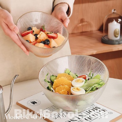 Glass Slant Cut Bowl